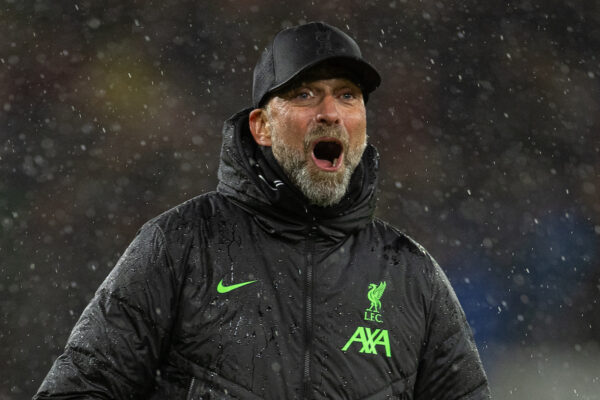 BOURNEMOUTH, ENGLAND - Wednesday, November 1, 2023: Liverpool's manager Jürgen Klopp celebrates after the Football League Cup 4th Round match between AFC Bournemouth and Liverpool FC at Dean Court. Liverpool won 2-1. (Photo by David Rawcliffe/Propaganda)