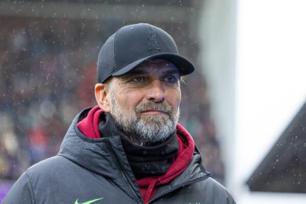 LONDON, ENGLAND - Saturday, December 9, 2023: Liverpool's manager Jürgen Klopp before the FA Premier League match between Crystal Palace FC and Liverpool FC at Selhurst Park. (Photo by David Rawcliffe/Propaganda)