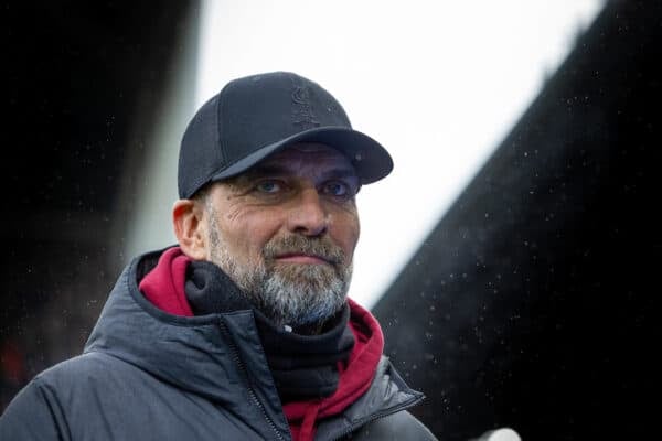 LONDON, ENGLAND - Saturday, December 9, 2023: Liverpool's manager Jürgen Klopp before the FA Premier League match between Crystal Palace FC and Liverpool FC at Selhurst Park. (Photo by David Rawcliffe/Propaganda)