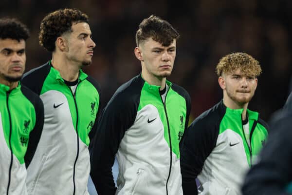 BOURNEMOUTH, ENGLAND - Sunday, January 21, 2024: Liverpool's Conor Bradley before the FA Premier League match between AFC Bournemouth and Liverpool FC at Dean Court. (Photo by David Rawcliffe/Propaganda)