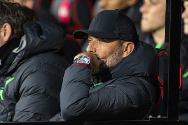 BOURNEMOUTH, ENGLAND - Sunday, January 21, 2024: Liverpool's manager Jürgen Klopp before the FA Premier League match between AFC Bournemouth and Liverpool FC at Dean Court. (Photo by David Rawcliffe/Propaganda)