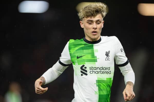 BOURNEMOUTH, ENGLAND - Sunday, January 21, 2024: Liverpool's Bobby Clark during the FA Premier League match between AFC Bournemouth and Liverpool FC at Dean Court. (Photo by David Rawcliffe/Propaganda)