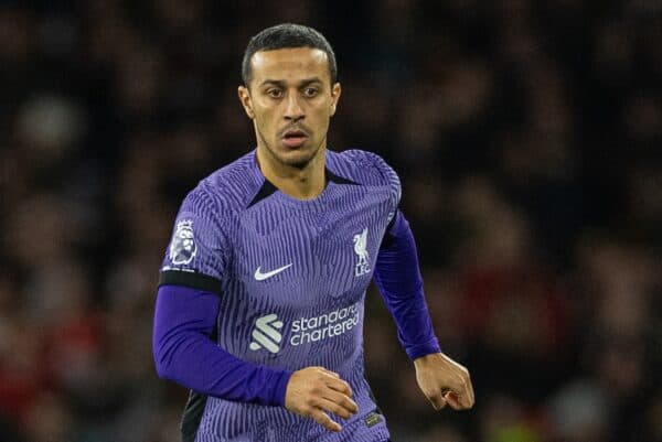 LONDON, ENGLAND - Sunday, February 4, 2024: Liverpool's Thiago Alcântara during the FA Premier League match between Arsenal FC and Liverpool FC at the Emirates Stadium. (Photo by David Rawcliffe/Propaganda)