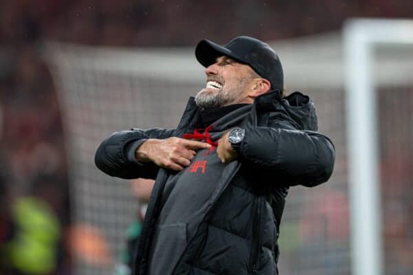 LONDON, ENGLAND - Sunday, February 25, 2024: Liverpool's manager Jürgen Klopp celebrates after the Football League Cup Final match between Chelsea FC and Liverpool FC at Wembley Stadium. Liverpool won 1-0 after extra-time. (Photo by David Rawcliffe/Propaganda)