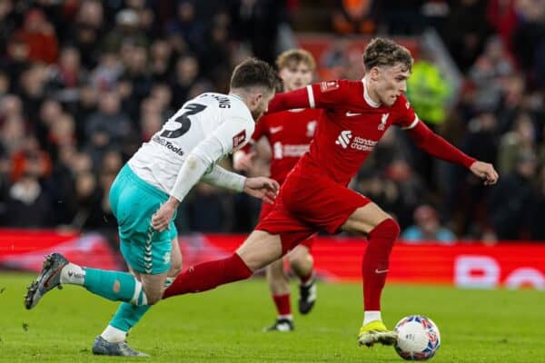 LIVERPOOL, ENGLAND - Wednesday, February 28, 2024: Liverpool's Bobby Clark during the FA Cup 5th Round match between Liverpool FC and Southampton FC at Anfield. (Photo by David Rawcliffe/Propaganda)