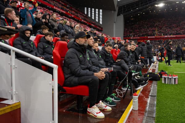 LIVERPOOL, ENGLAND - Sunday, March 10, 2024: Liverpool's manager Jürgen Klopp during the FA Premier League match between Liverpool FC and Manchester City FC at Anfield. (Photo by David Rawcliffe/Propaganda)