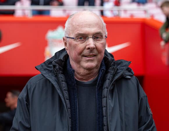  Liverpool's manager Sven-Göran Eriksson before the LFC Foundation match between Liverpool FC Legends and Ajax FC Legends at Anfield. (Photo by David Rawcliffe/Propaganda)