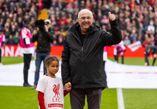 LIVERPOOL, ENGLAND - Saturday, March 23, 2024: Liverpool's manager Sven-Göran Eriksson before the LFC Foundation match between Liverpool FC Legends and Ajax FC Legends at Anfield. (Photo by David Rawcliffe/Propaganda)LIVERPOOL, ENGLAND - Saturday, March 23, 2024: Liverpool's manager Sven-Göran Eriksson before the LFC Foundation match between Liverpool FC Legends and Ajax FC Legends at Anfield. (Photo by David Rawcliffe/Propaganda)