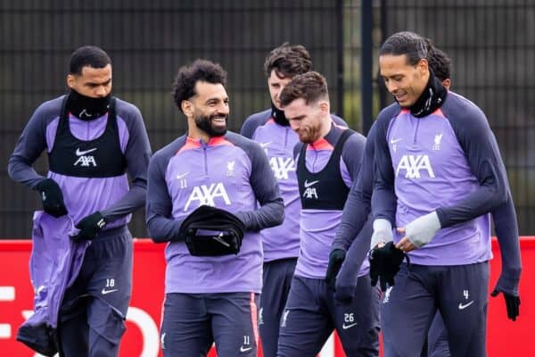 LIVERPOOL, ENGLAND - Wednesday, April 17, 2024: Liverpool's xxxx during a training session at the AXA Training Centre ahead of the UEFA Europa League Quarter-Final 2nd Leg match between BC Atalanda and Liverpool FC. (Photo by Jessica Hornby/Propaganda)