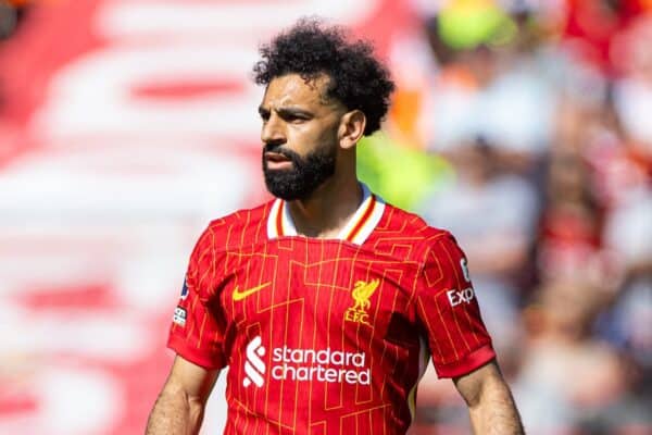 LIVERPOOL, ENGLAND - Saturday, May 18, 2024: Liverpool's Mohamed Salah during the FA Premier League match between Liverpool FC and Wolverhampton Wanderers FC at Anfield. (Photo by David Rawcliffe/Propaganda)