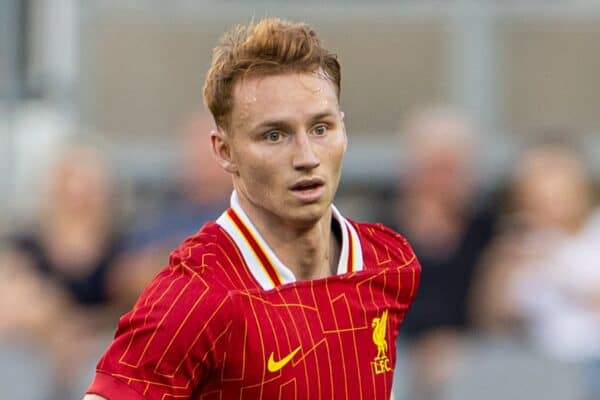PITTSBURGH - Friday, July 26, 2024: Liverpool's Sepp van den Berg during a pre-season friendly match between Liverpool and Real Betis Balompié at the Acrisure Stadium on day three of the club's pre-season tour of the USA. (Photo by David Rawcliffe/Propaganda)