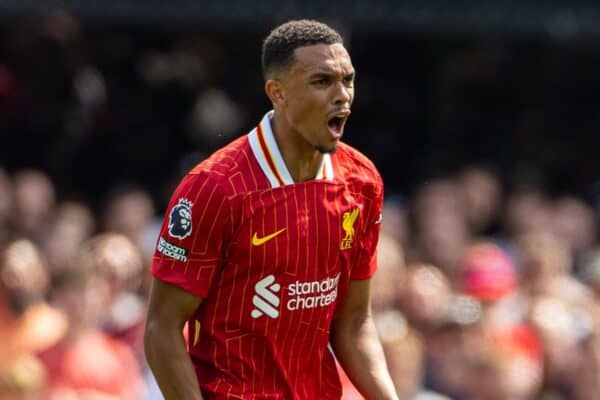 IPSWICH, ENGLAND - Saturday, August 17, 2024: Liverpool's Trent Alexander-Arnold during the FA Premier League match between Ipswich Town FC and Liverpool FC at Portman Road. (Photo by David Rawcliffe/Propaganda)