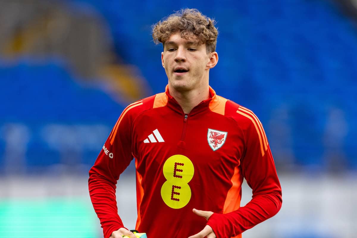 CARDIFF, WALES - Thursday, September 5, 2024: Wales' Lewis Koumas during a training session at the Cardiff City Stadium ahead of the UEFA Nations League Group B4 game between Wlaes and Turkey. (Photo by David Rawcliffe/Propaganda)