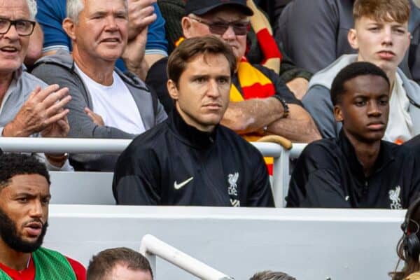 LIVERPOOL, ENGLAND - Saturday, September 14, 2024: Liverpool's Federico Chiesa looks on during the FA Premier League match between Liverpool FC and Nottingham Forest FC at Anfield. (Photo by David Rawcliffe/Propaganda)
