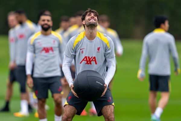 LIVERPOOL, ENGLAND - Monday, September 16, 2024: Liverpool's Dominik Szoboszlai during a training session at the AXA Training Centre ahead of the UEFA Champions League match between AC Milan and Liverpool FC. (Photo by Jon Super/Propaganda)