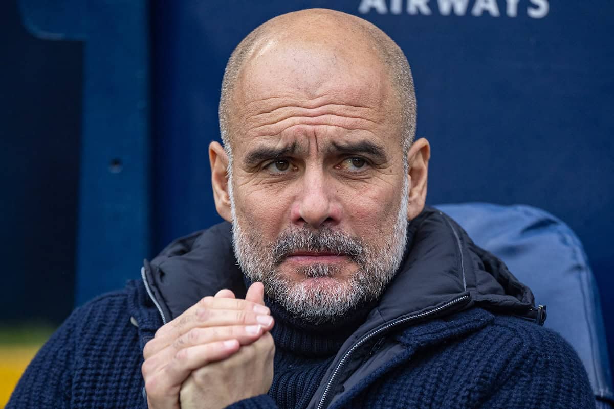 MANCHESTER, ENGLAND - Thursday, December 26, 2024: Manchester City's manager Josep 'Pep' Guardiola before the FA Premier League match between Manchester City FC and Everton FC at the City of Manchester Stadium. (Photo by David Rawcliffe/Propaganda)