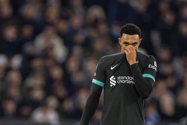 LONDON, ENGLAND - Sunday, December 29, 2024: Liverpool's Trent Alexander-Arnold during the FA Premier League match between West Ham United FC and Liverpool FC at the London Stadium. (Photo by David Rawcliffe/Propaganda)