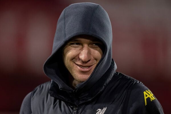 NOTTINGHAM, ENGLAND - Tuesday, December 14, 2025: Liverpool's Federico Chiesa before the FA Premier League match between Nottingham Forest FC and Liverpool FC at the City Ground. (Photo by David Rawcliffe/Propaganda)