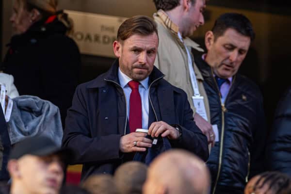 LIVERPOOL, ENGLAND - Saturday, January 25, 2025: Fenway Sports Group technical director Julian Ward during the FA Premier League match between Liverpool FC and Ipswich Town FC at Anfield. (Photo by David Rawcliffe/Propaganda)