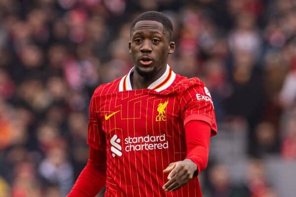 LIVERPOOL, ENGLAND - Sunday, February 16, 2025: Liverpool's Ibrahima Konaté during the FA Premier League match between Liverpool FC and Wolverhampton Wanderers FC at Anfield. (Photo by David Rawcliffe/Propaganda)