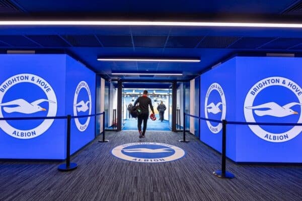 BRIGHTON & HOVE, ENGLAND - Saturday, April 19, 2025: A general view of the AMEX Community Stadium ahead of the FA Women’s Super League match between Brighton & Hove Albion FC Women and Liverpool FC Women at the AMEX Community Stadium. (Photo by David Rawcliffe/Propaganda)