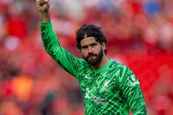 LIVERPOOL, ENGLAND - Sunday, May 11, 2025: Liverpool's goalkeeper Alisson Becker after the FA Premier League match between Liverpool FC and Arsenal FC at Anfield. (Photo by David Rawcliffe/Propaganda)