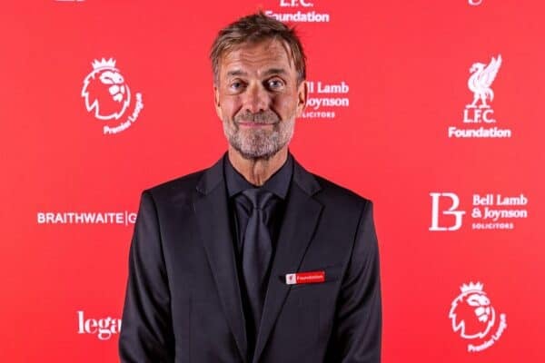 LIVERPOOL, ENGLAND - Sunday, May 11, 2025: Former Liverpool manager Jürgen Klopp attends the LFC Foundation Gala Ball at the Liverpool Anglican Cathedral. (Photo by David Rawcliffe/Propaganda)