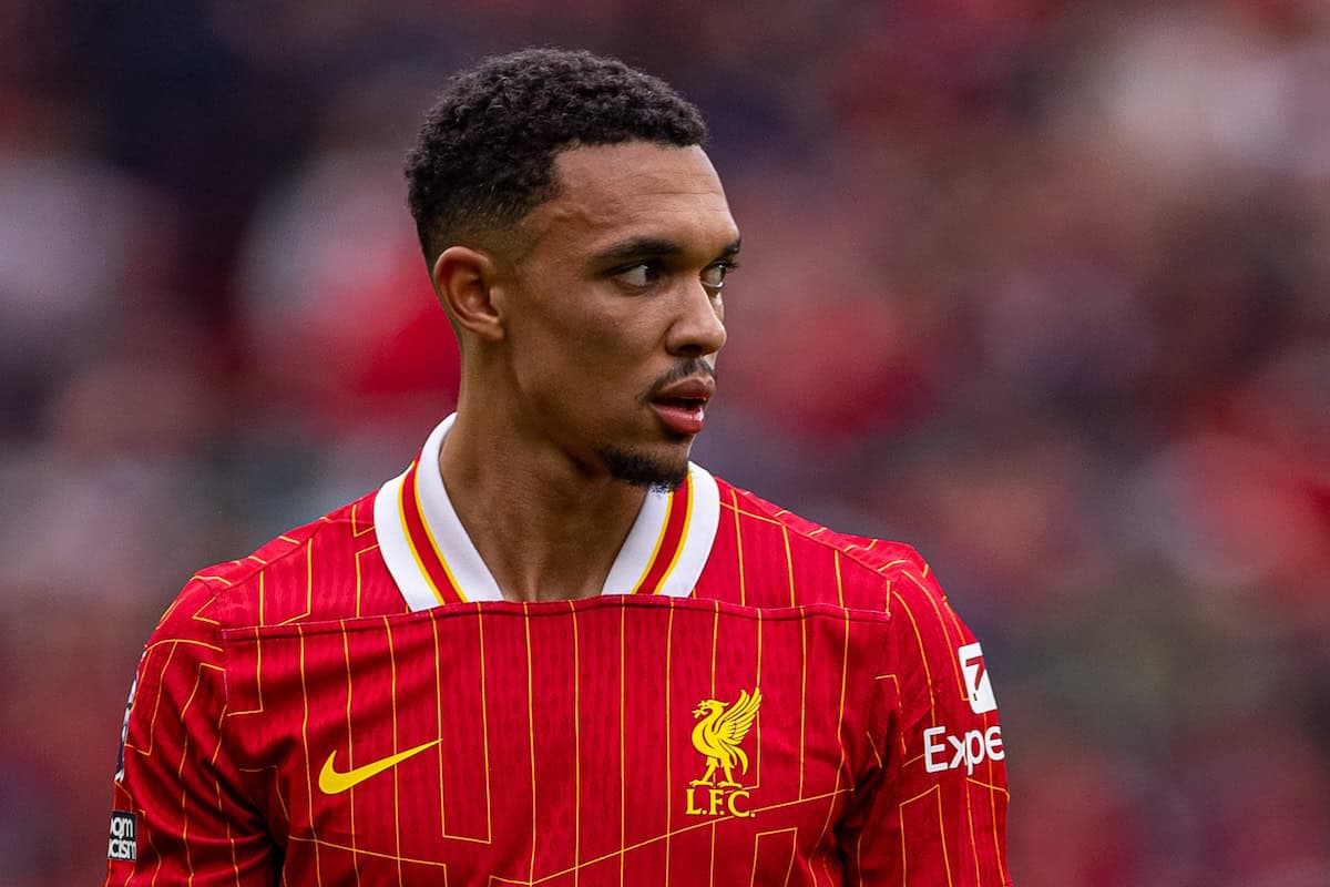 LIVERPOOL, ENGLAND - Sunday, May 25, 2025: Liverpool's Trent Alexander-Arnold during the FA Premier League match between Liverpool FC and Crystal Palace FC at Anfield. (Photo by David Rawcliffe/Propaganda)