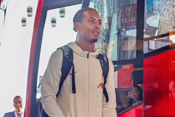 HONG KONG - Monday, July 21, 2025: Liverpool's captain Virgil van Dijk arrives at the Rosewood Hotel in Hong Kong ahead of the Hong Kong Football Festival 2025 pre-season tournament. (Photo by David Rawcliffe/Propaganda)