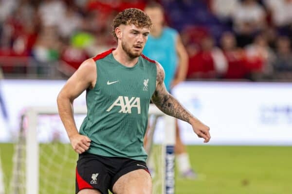 HONG KONG - Thursday, July 24, 2025: Liverpool's Harvey Elliott during a training session at the Kai Tak Stadium in Hong Kong ahead of the Hong Kong Football Festival 2025 pre-season tournament, on Day Four of the club's Asia Tour. (Photo by David Rawcliffe/Propaganda)