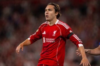 LIVERPOOL, ENGLAND - Friday, August 15, 2025: Liverpool's Federico Chiesa during the FA Premier League match between Liverpool FC and AFC Bournemouth at Anfield. (Photo by David Rawcliffe/Propaganda) Football – FA Premier League – Liverpool FC v AFC Bournemouth