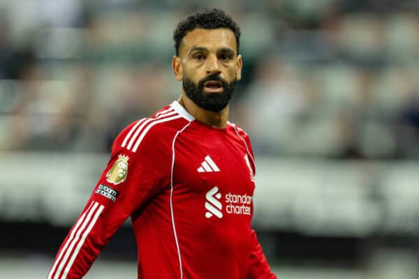NEWCASTLE-UPON-TYNE, ENGLAND - Monday, August 25, 2025: Liverpool's Mohamed Salah during the FA Premier League match between Newcastle United FC and Liverpool FC at St James' Park. (Photo by David Rawcliffe/Propaganda)