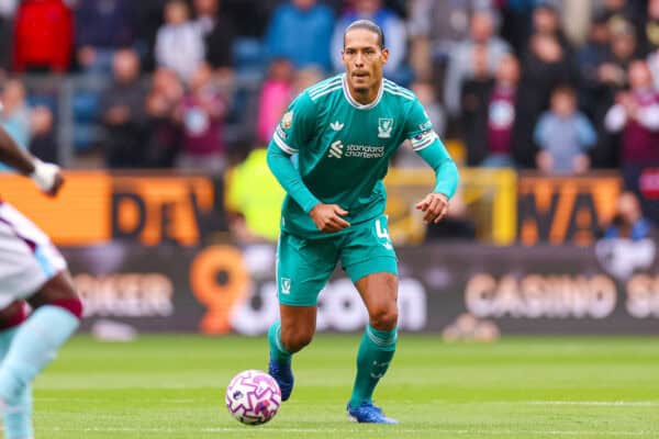 BURNLEY, ENGLAND - Sunday, September 14, 2025: Liverpool's Virgil van Dijk during the FA Premier League match between Burnley FC and Liverpool FC at Turf Moor. (Photo by David Rawcliffe/Propaganda)