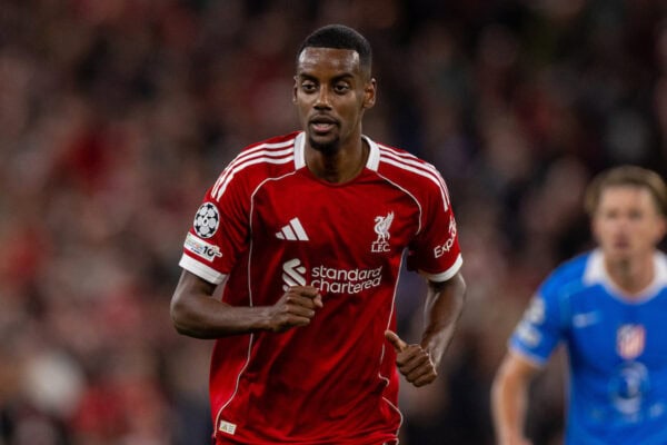 LIVERPOOL, ENGLAND - Wednesday, September 17, 2025: Liverpool's new signing Alexander Isak during the UEFA Champions League match between Liverpool FC and Atletico Madrid FC at Anfield. (Photo by David Rawcliffe/Propaganda)