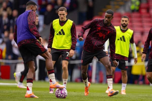 LONDON, ENGLAND - Saturday, September 27, 2025: Liverpool's Alexander Isak during the pre-match warm-up before the FA Premier League match between Crystal Palace FC and Liverpool FC at Selhurst Park. (Photo by David Rawcliffe/Propaganda)