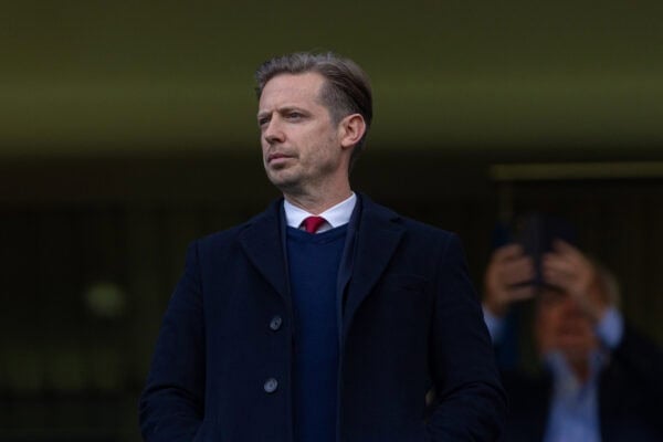LONDON, ENGLAND - Saturday, October 4, 2025: Liverpool's Director of Football Michael Edwards before the FA Premier League match between Chelsea FC and Liverpool FC at Stamford Bridge. (Photo by David Rawcliffe/Propaganda)