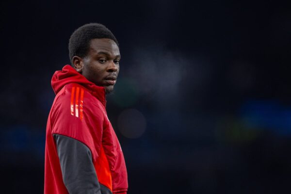 LONDON, ENGLAND - Saturday, December 20, 2025: Liverpool's substitute Wellity Lucky during the pre-match warm-up before the FA Premier League match between Tottenham Hotspur FC and Liverpool FC at the Tottenham Hotspur Stadium. (Photo by David Rawcliffe/Propaganda)