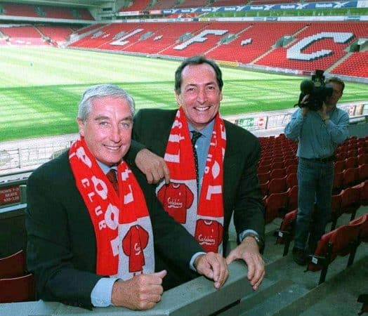 Gerard Houllier (right), who has joined Liverpool Manager Roy Evans, to form a managerial partnership at Anfield, today (Thursday). See PA Story SOCCER Liverpool. PA Photos