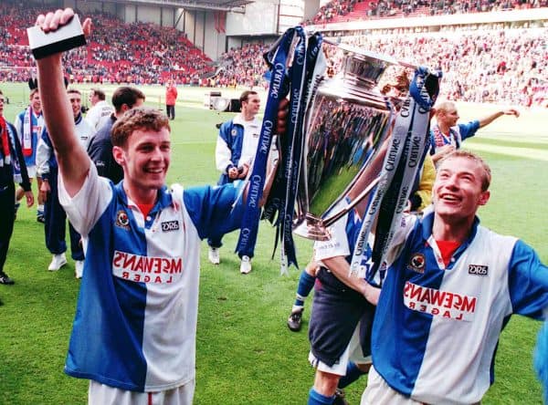 Shearer, Sutton, Anfield, Blackburn, title win 1995 (John Giles/PA Archive/PA Images)