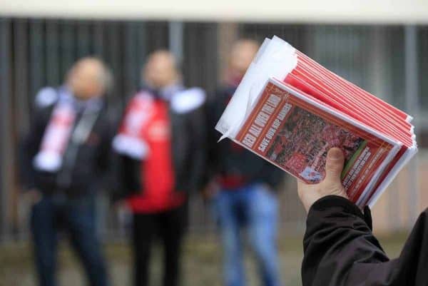 Liverpool fanzine Red All Over The Land (Jonathan Brady/PA Wire.)