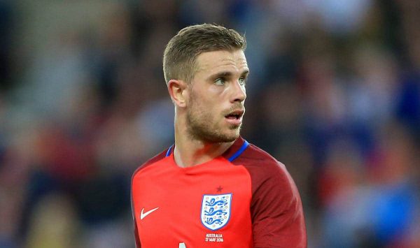 Picture by: Tim Goode / PA Wire/Press Association Images England's Jordan Henderson during the International Friendly at the Stadium of Light, Sunderland.