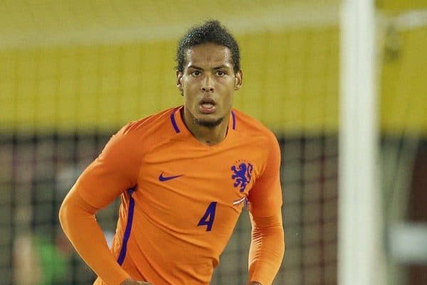 Virgil van Dijk of Holland во время товарищеского матча между Австрией и Нидерландами 4 июня 2016 года на стадионе Эрнст Хаппель в городе Вена, Австрия. (VI Images / VI Images / PA изображения)