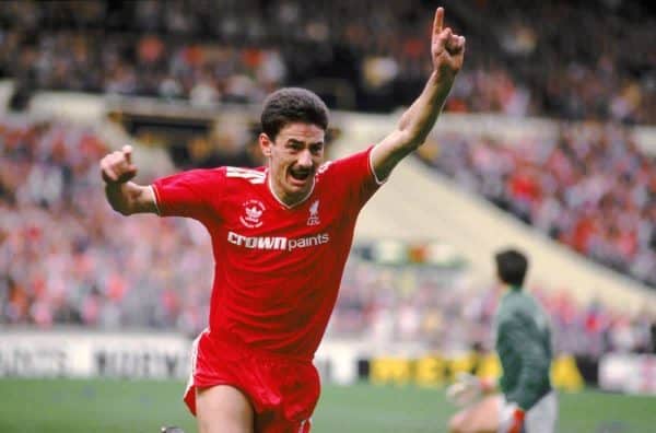 Liverpool's Ian Rush celebrates after putting his team in front against Everton (Picture by: Peter Robinson / EMPICS Sport)