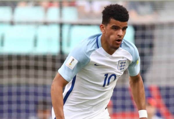 Dominic Solanke (ENG), MAY 20, 2017 - Football / Soccer : 2017 FIFA U-20 Wolrd Cup Group A match between Argentina 0-3 England at Jeonju World Cup Stadium in Suwon, South Korea. (Photo by Sho Tamura/AFLO SPORT)