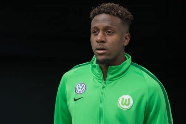 Wolfsburg's Divock Origi ahead of the German Bundesliga soccer match between VfL Wolfsburg and Hanover 96 in the Volkswagen Arena in Wolfsburg, Germany, 9 September 2017. Photo: Silas Stein/dpa