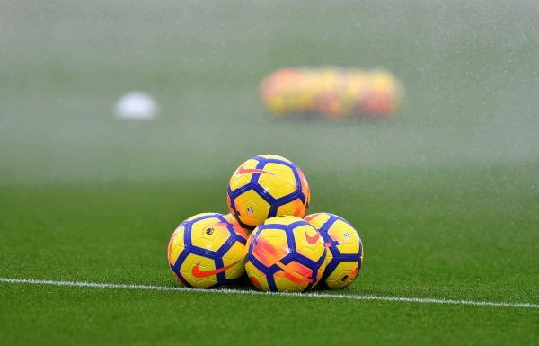 A general view of Nike match balls during the Premier League match at Anfield, Liverpool. (Dave Howarth/PA Wire.)