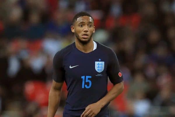 England's Joe Gomez during the International Friendly match at Wembley Stadium, London. Mike Egerton/PA Wire/PA Images