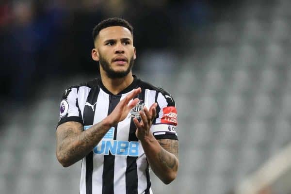 Newcastle United's Jamaal Lascelles applauds the fans after the final whistle - Richard Sellers/EMPICS Sport