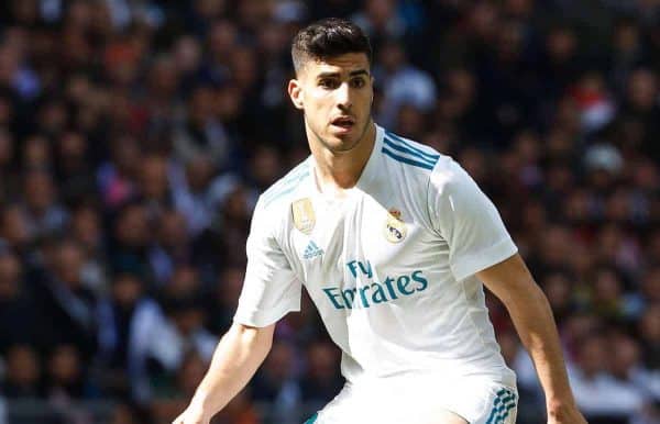 Marco Asensio (Real), APRIL 8, 2018 - Football / Soccer : Spanish "La Liga Santander" match between Real Madrid CF 1-1 Club Atletico de Madrid at the Santiago Bernabeu Stadium in Madrid, Spain. (Photo by Mutsu Kawamori/AFLO) [3604]