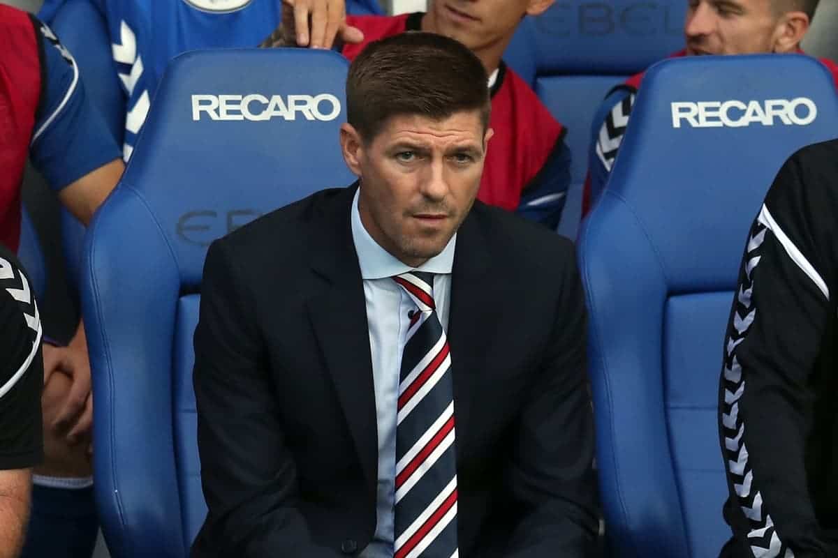 Rangers manager Steven Gerrard during the Europa League, Qualifying Round One, First Leg match at Ibrox, Glasgow. PRESS ASSOCIATION Photo. Picture date: Thursday July 12, 2018. See PA story SOCCER Rangers. Photo credit should read: Andrew Milligan/PA Wire